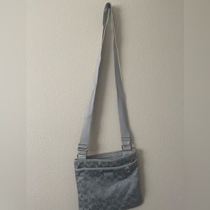 Coach Signature Cross Body Bag -Silver